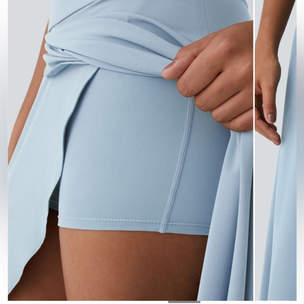 HALARA Asymmetrical Skirt with Shorts in Ballad Blue size M NWT - Picture 3 of 5